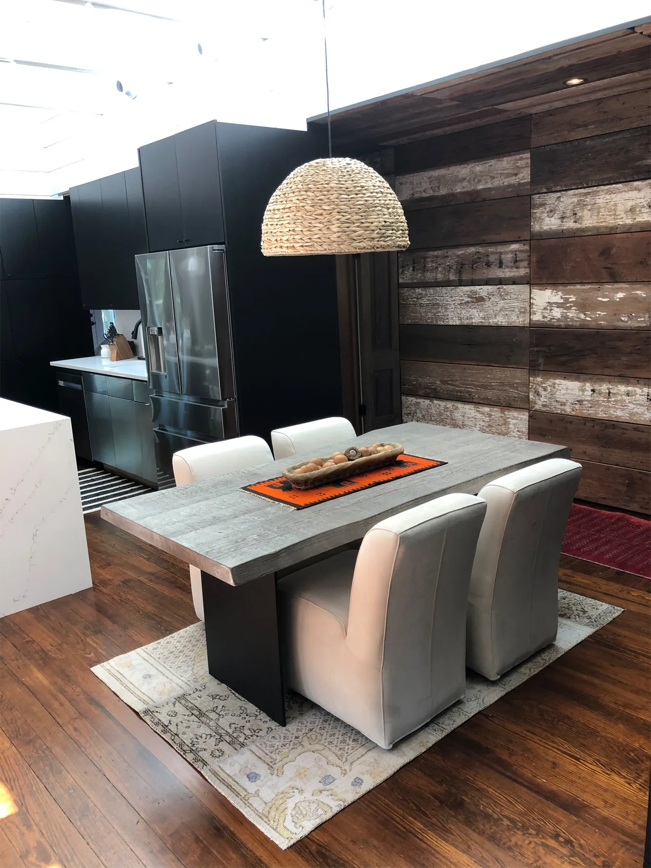Dining area after a whole-home remodel