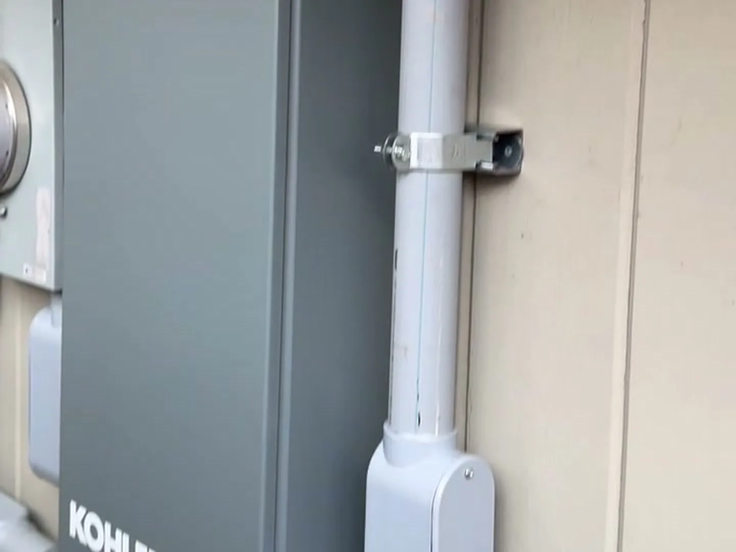 Automatic transfer switch and conduit wired during a VCS generator install in Houston